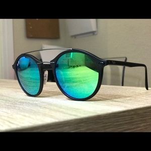 NEW Ray Ban Tech RB4266 Matte Black Green Mirror